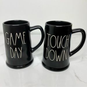 NEW! 2 Rae Dunn Football Mugs SUPER BOWL LX